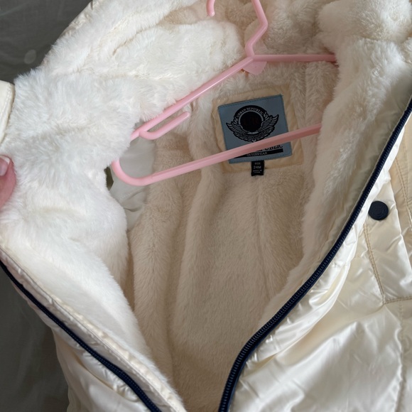 Urban Republic Outerwear Snowsuit with Footies Cream and Navy 24M - Picture 5 of 7
